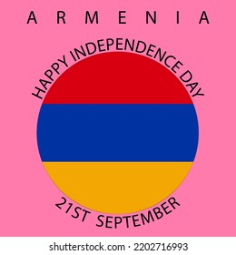 Armenia happy independence day celebration banner.Vector illustration.