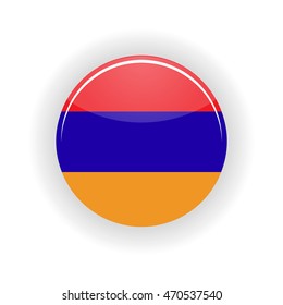 Armenia icon circle isolated on white background. Yerevan icon vector illustration