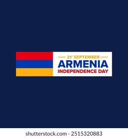 Armenia Independence day 21st of September, Armenia National Day, 21th Sep 2024, Armenia national flag country vector icon logo illustration layout designs.