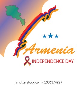 Armenia independence day logo design vector