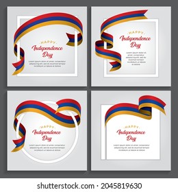 Ilustración vectorial del Día de la Independencia de Armenia en fondo blanco