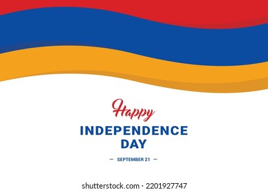 Armenischer Unabhängigkeitstag. Vektorgrafik. Die Illustration eignet sich für Banner, Flyer, Aufkleber, Karten usw.