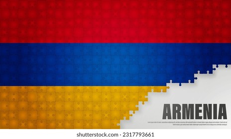 Armenia jigsaw flag background. Element of impact for the use you want to make of it.