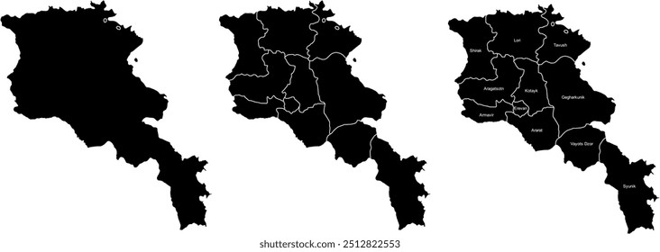 ARMENIA MAP with its administrative divisions and regions