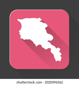 Mapa de Armenia con fronteras aisladas en segundo plano