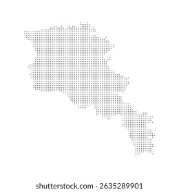 mapa da armênia ilustração digital, moderno mapa de meio-tom ponto da armênia em estilo de ponto preto mínimo.	