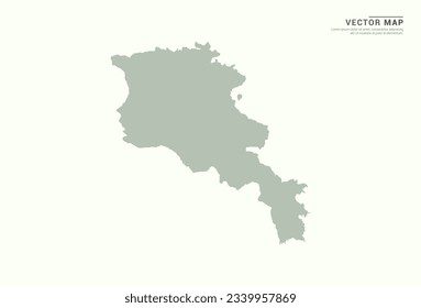 Mapa armenio de vector verde moderno.