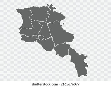 Armenia Map grey Color on Background png
