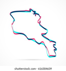 Armenia Map hand drawn with blue and pink highlighters, isolated on a blank background.
Vector illustration, easy to edit, manipulate, resize or colorize.