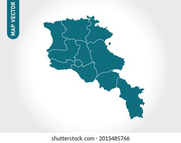 Armenia map High Detailed on white background. Abstract design vector illustration eps 10