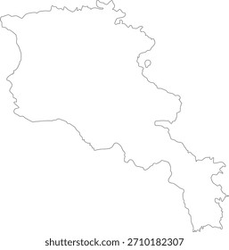 Armenia Mapa Mapa de Vector de contorno aislado Mapa editable