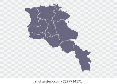 Armenia Map pewter Color on White Background quality files Png
