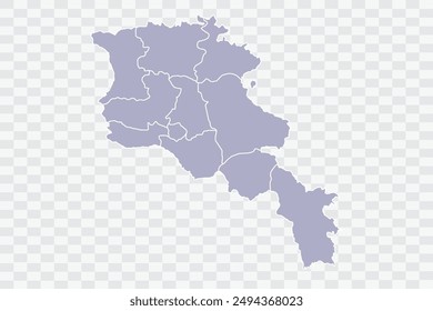 Armenia Mapa color plateado sobre fondo blanco archivos de calidad Png