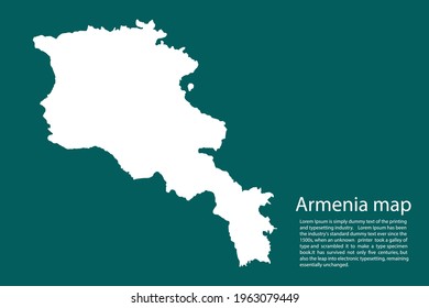 Armenia map vector, isolated on Green  background
