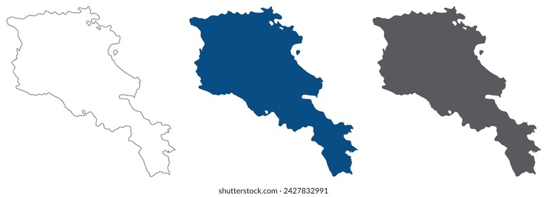 Mapa de Armenia. Mapa de Armenia en conjunto blanco
