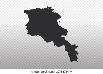 Armenia Map - World Map International vector template isolated on transparent background - Vector illustration eps 10
