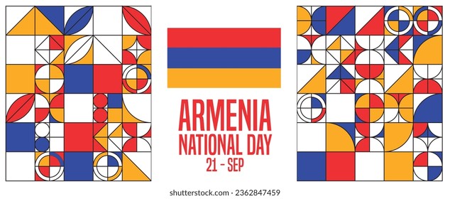 Armenia National Day Template Vector.