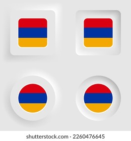 Armenia neumorphic graphic and label set. Element of impact for the use you want to make of it.