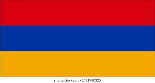 Armenia official flag vector with standard size and proportion. National flag emblem with accurate size and colors.