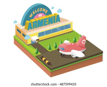 Armenia is one of  beautiful country to visit.vector illustrator
