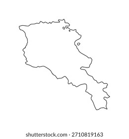 Armenia mapa esquemático. Armenia mapa Vector. Mapa de Armenia sobre fondo blanco para materiales educativos, infografías, presentaciones, visualización de datos, gráficos de viajes y proyectos de mapeo digital