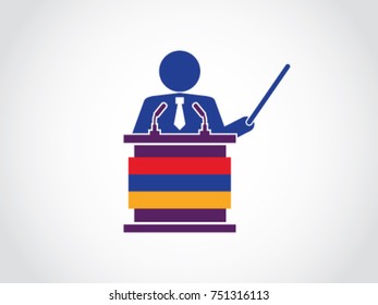 Armenia Podium Analyze Speech