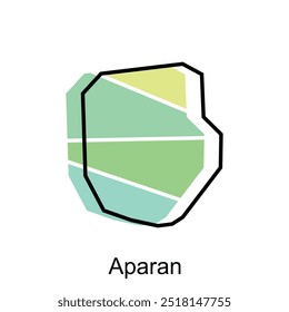 Armênia Mapa político com capital Cidade de Aparan, fronteiras nacionais, cidades importantes ilustração design template