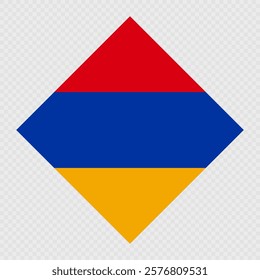 Armenia rhombus flag. Vector illustration.