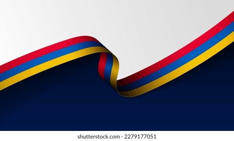 Armenia ribbon flag background. Element of impact for the use you want to make of it.