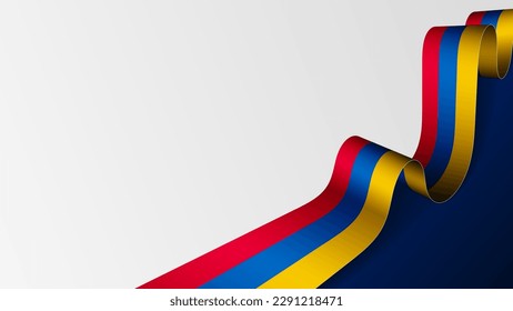 Armenia ribbon flag background. Element of impact for the use you want to make of it.