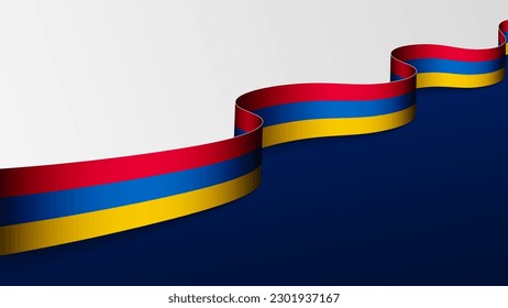 Armenia ribbon flag background. Element of impact for the use you want to make of it.