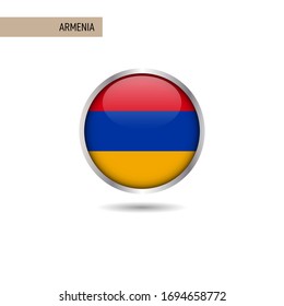 Armenia round flag vector design template