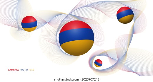 Armenia Runde Flagge Vektorgrafik. gute Vorlage für Armenien Unabhängigkeitstag oder nationale Tagesgestaltung.