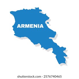 Armenia simple flat vector illustration map