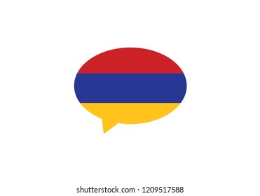Armenia speech bubble language symbol national flag