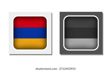 Armenia Square Rounded Flag Icon
