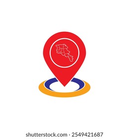 Armenien, Vektorkarte einzeln auf weißem Hintergrund Illustration