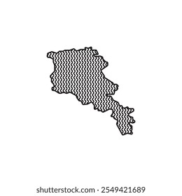 Armenia vector map isolated on white background Illustration