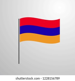 Armenia waving Flag