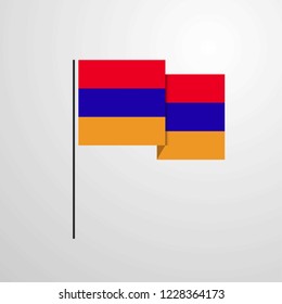 Armenia waving Flag design vector