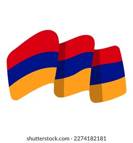 armenia waving flag isolated illustration for national event or independence day