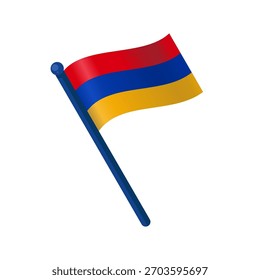  Armenia ondeando la bandera Ilustración vectorial aislada