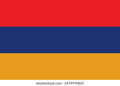 Armenia waving flag pattern background. Realistic national flag design. Abstract vector template.