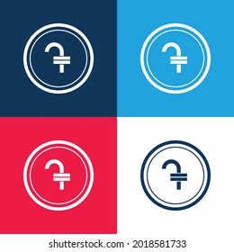 Armeniam Dram blue and red four color minimal icon set