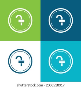 Dram armenio Plano de cuatro colores conjunto mínimo de iconos