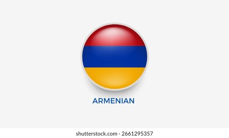 Armenian 3d flag vector illustrator