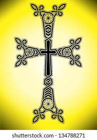 Armenian christian cross, vector