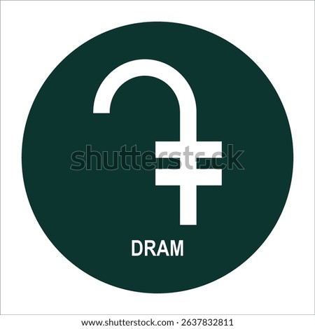 Armenian dram currency icon vector illustration symbol design