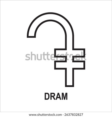 Armenian dram currency icon vector illustration symbol design