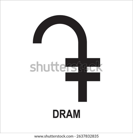Armenian dram currency icon vector illustration symbol design